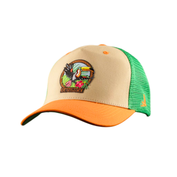 CASQUETTE "SIGNATURE" VERT / ORANGE AMAZONIA