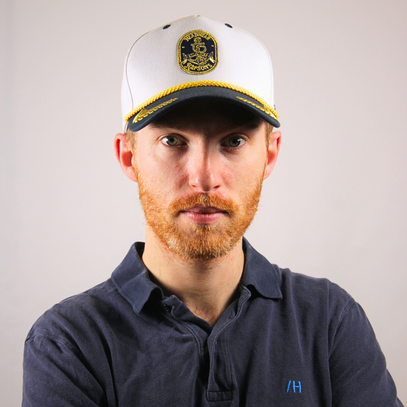 CASQUETTE "SIGNATURE" BLANC / BLEU MARINE COMMODORE