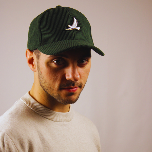 CASQUETTE "ORIGINE" VELOURS CÔTELÉ VERT SAPIN