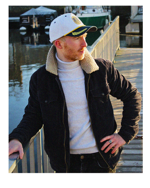 CASQUETTE BLANC / BLEU MARINE COMMODORE