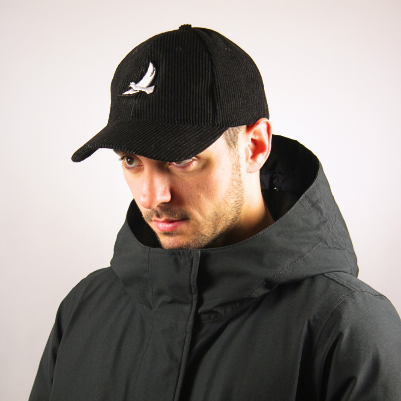 CASQUETTE "ORIGINE" VELOURS CÔTELÉ NOIR