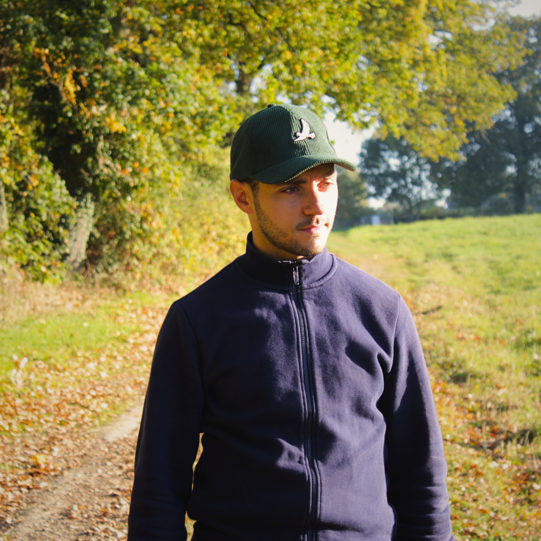 CASQUETTE "ORIGINE" VELOURS CÔTELÉ VERT SAPIN