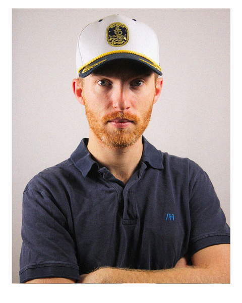 CASQUETTE BLANC / BLEU MARINE COMMODORE