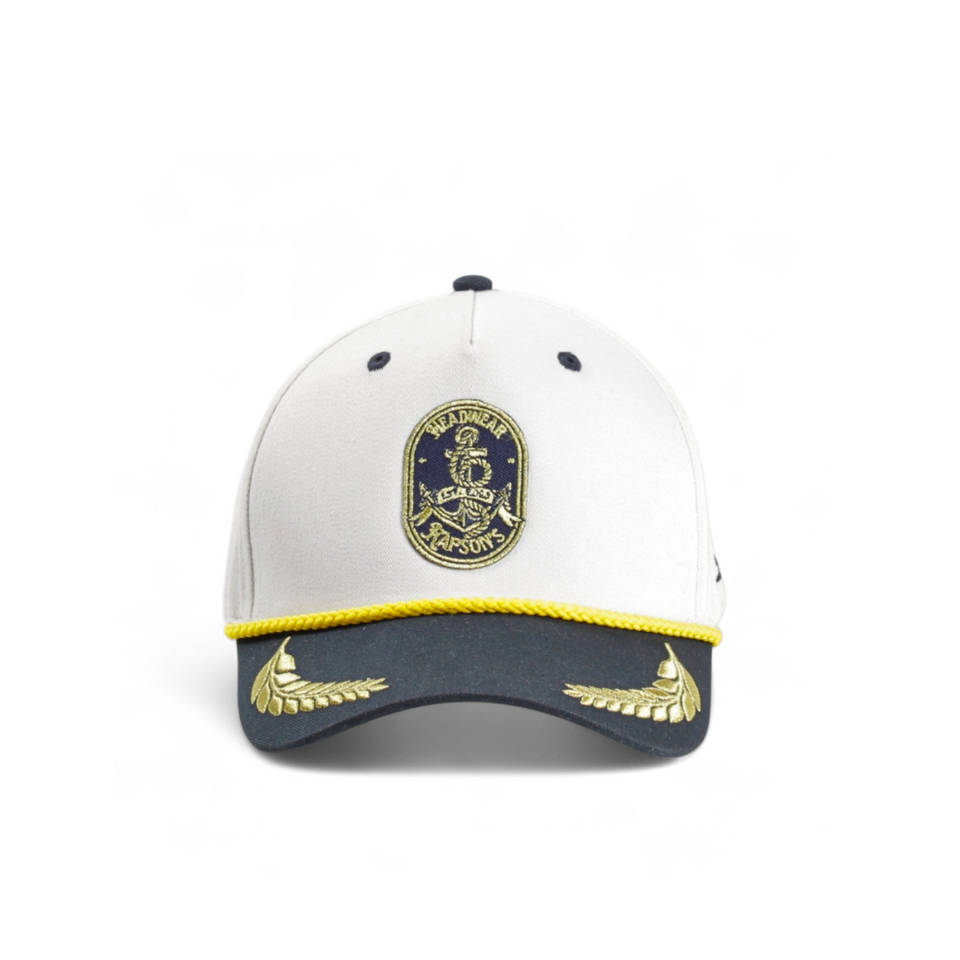 CASQUETTE BLANC / BLEU MARINE COMMODORE
