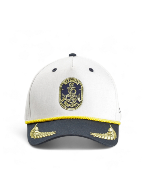 CASQUETTE BLANC / BLEU MARINE COMMODORE
