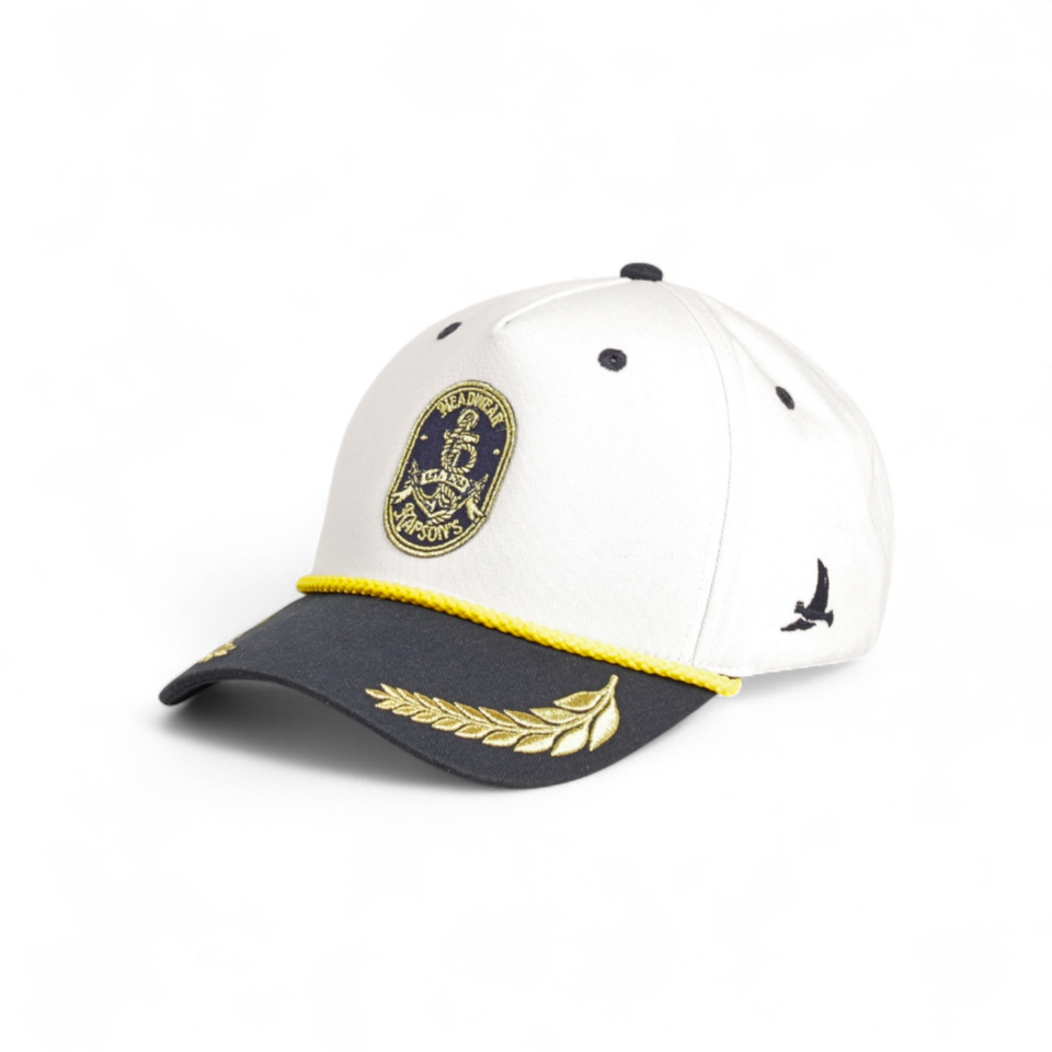 CASQUETTE BLANC / BLEU MARINE COMMODORE