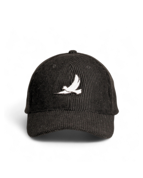 CASQUETTE VELOURS CÔTELÉ NOIR