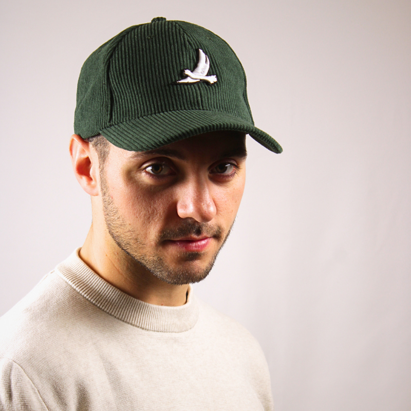 CASQUETTE "ORIGINE" VELOURS CÔTELÉ VERT SAPIN