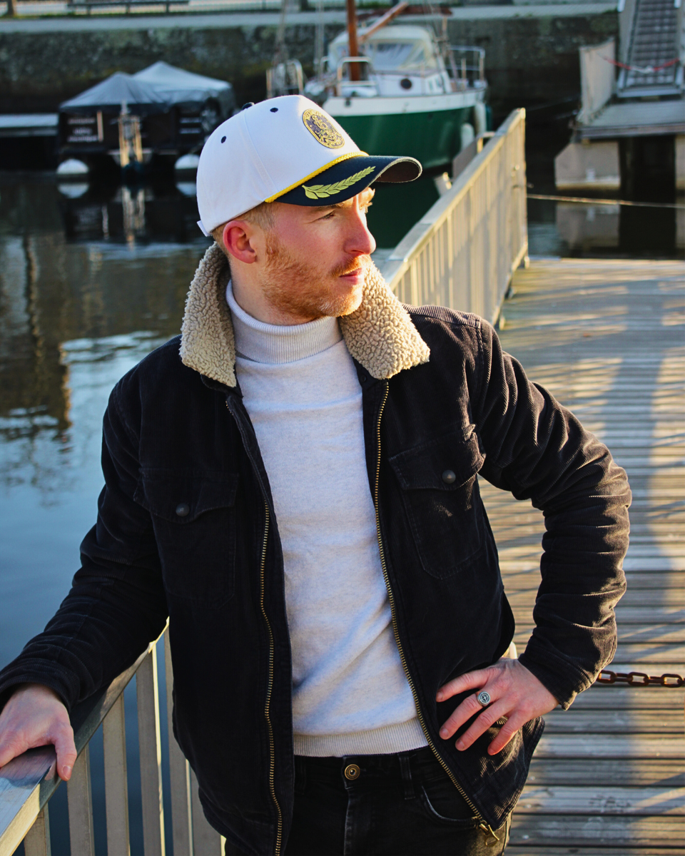 CASQUETTE "SIGNATURE" BLANC / BLEU MARINE COMMODORE