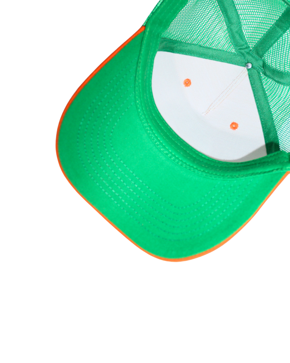 CASQUETTE VERT / ORANGE AMAZONIA