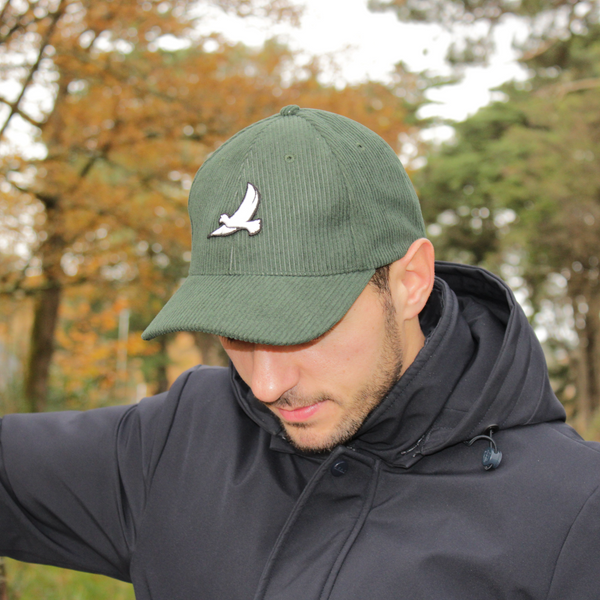 CASQUETTE "ORIGINE" VELOURS CÔTELÉ VERT SAPIN