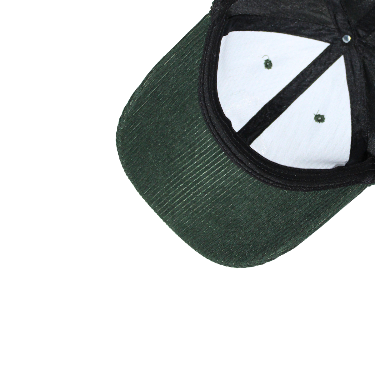 CASQUETTE "ORIGINE" VELOURS CÔTELÉ VERT SAPIN