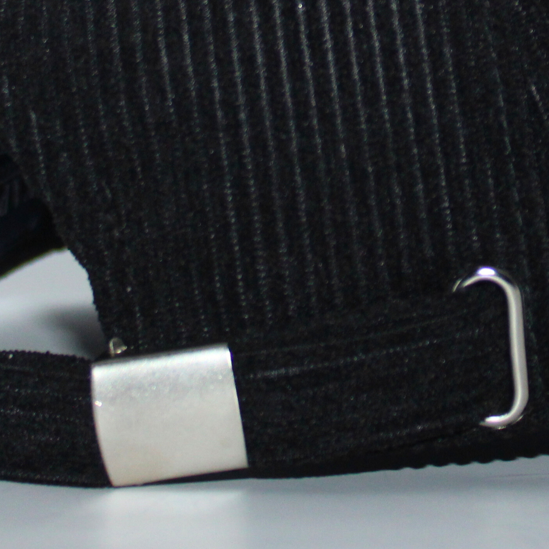 CASQUETTE "ORIGINE" VELOURS CÔTELÉ NOIR